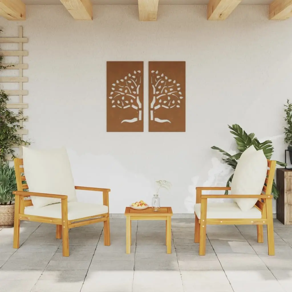 Outdoor Sectional Sofa Chair 2pcs with Cushion Garden Patio Lounge Seating Set