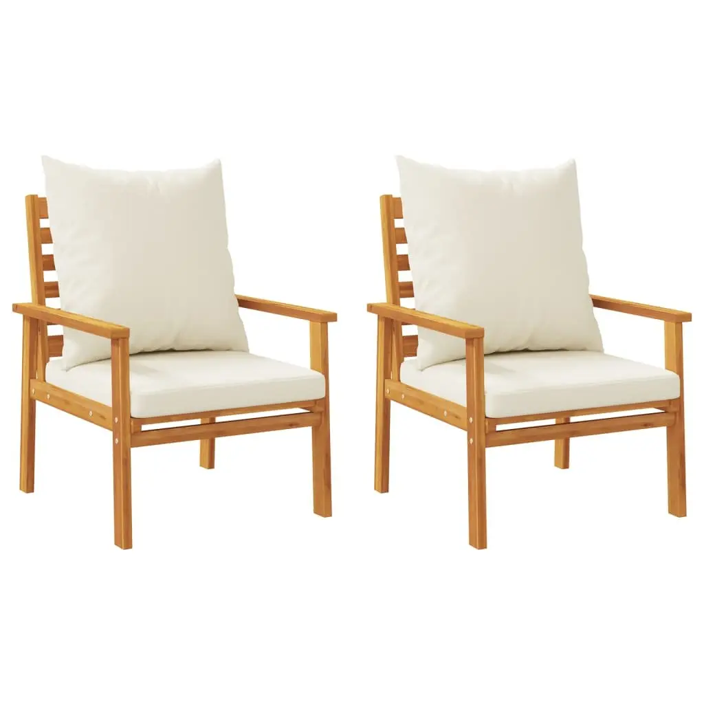 Outdoor Sectional Sofa Chair 2pcs with Cushion Garden Patio Lounge Seating Set