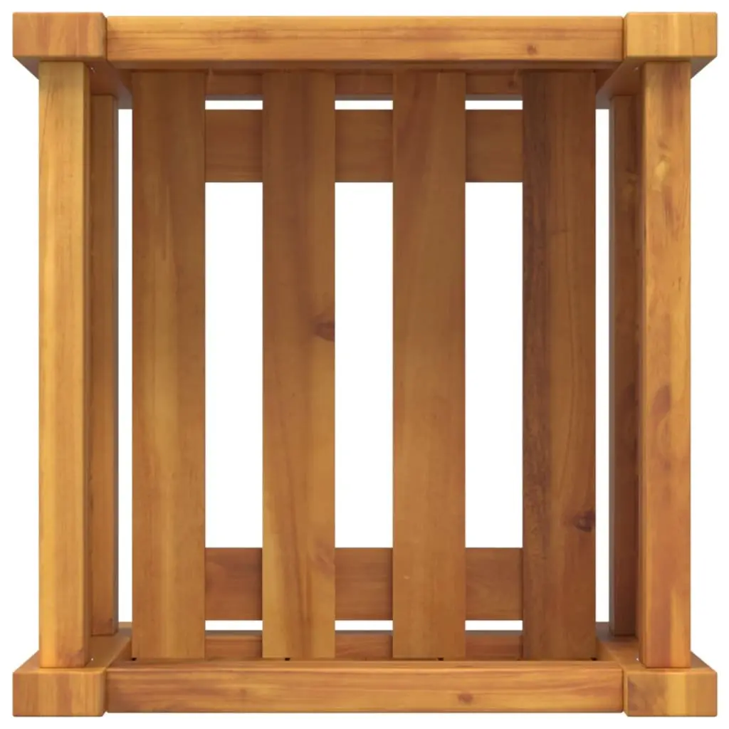 Garden Planter Box Solid Wood Acacia Brown 31x31x30 cm with Liner Patio Deck