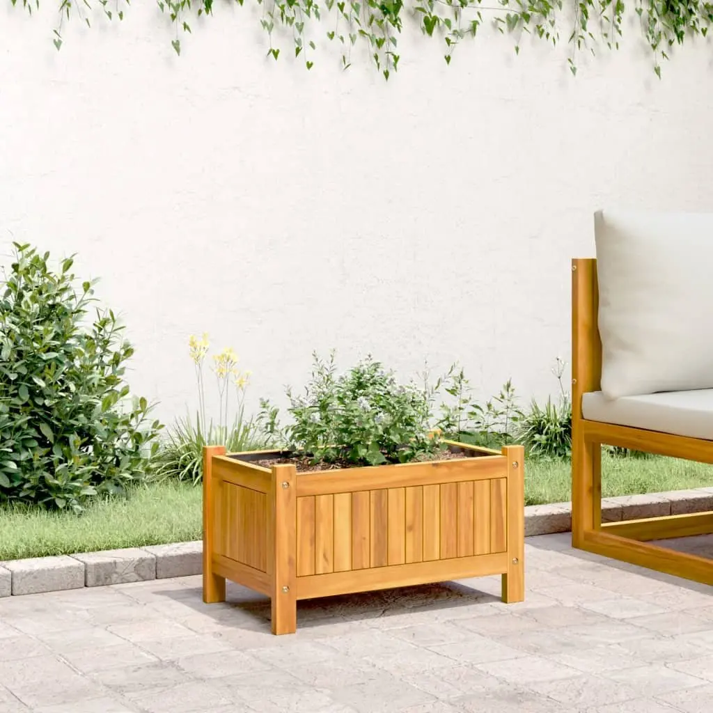 Garden Planter Wooden Box Container Raised Bed Outdoor Patio Balcony Decor Brown