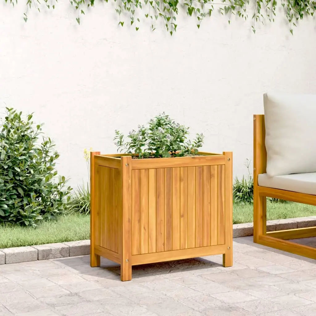 Garden Planter Box with Drainage Slats