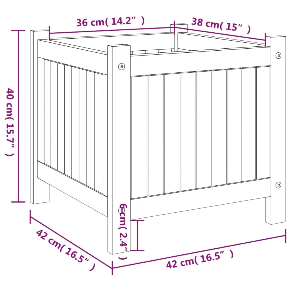 Wooden Garden Planter Box for Home Use