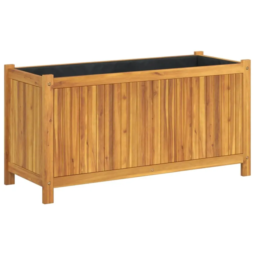 Wooden Raised Bed Planter Box Outdoor Acacia 995x380x500mm Brown for Flowers and Plants