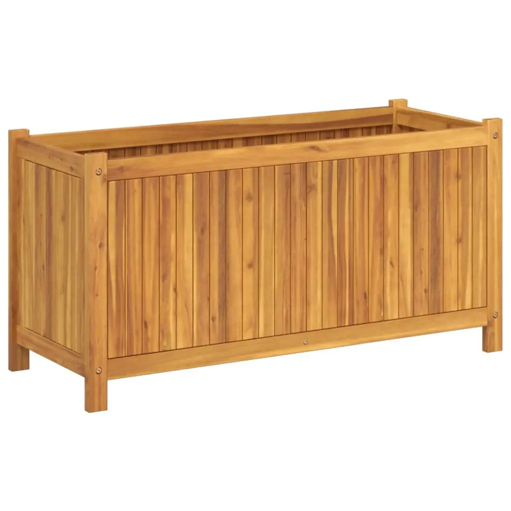 Wooden Raised Bed Planter Box Outdoor Acacia 995x380x500mm Brown for Flowers and Plants