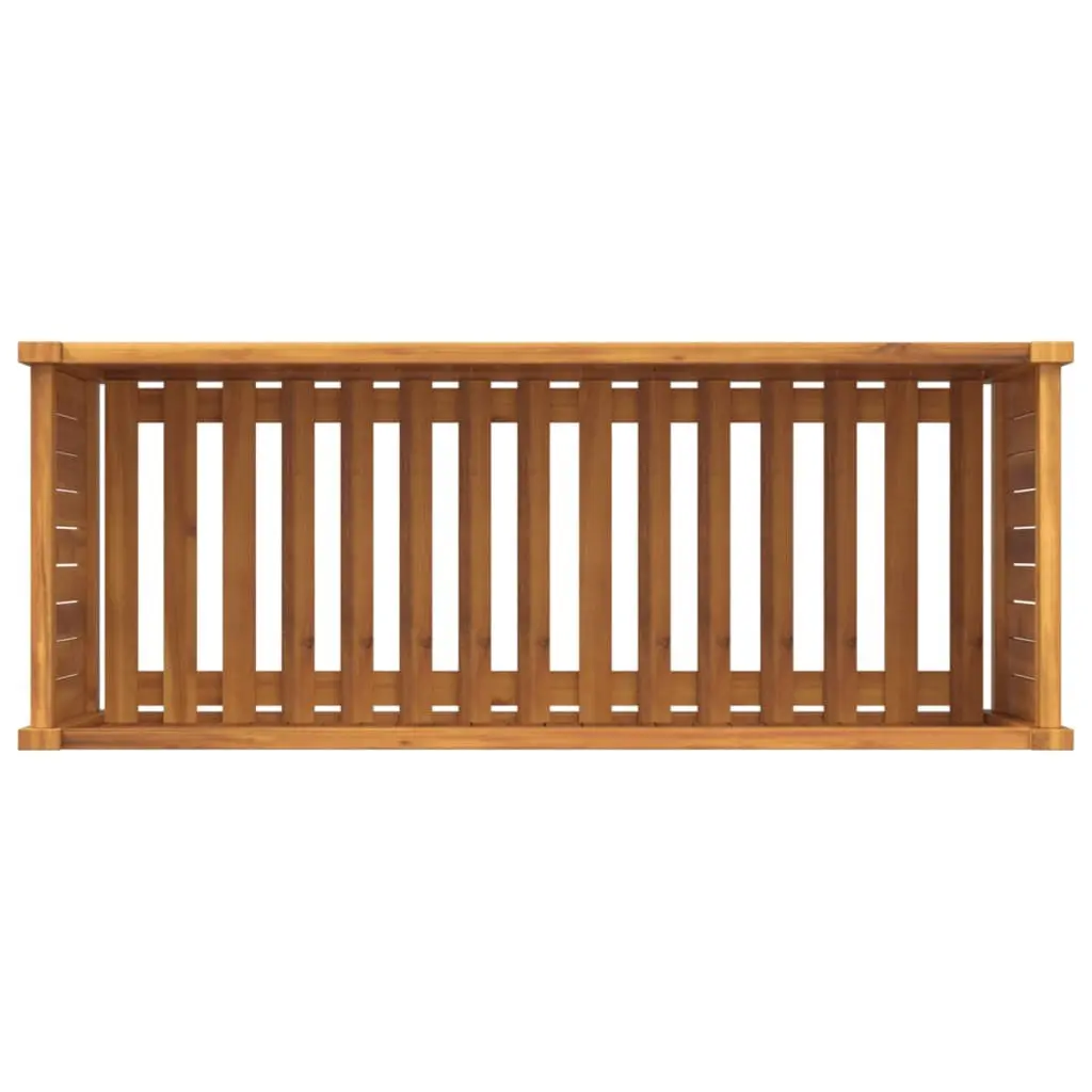 Wooden Raised Bed Planter Box Outdoor Acacia 995x380x500mm Brown for Flowers and Plants
