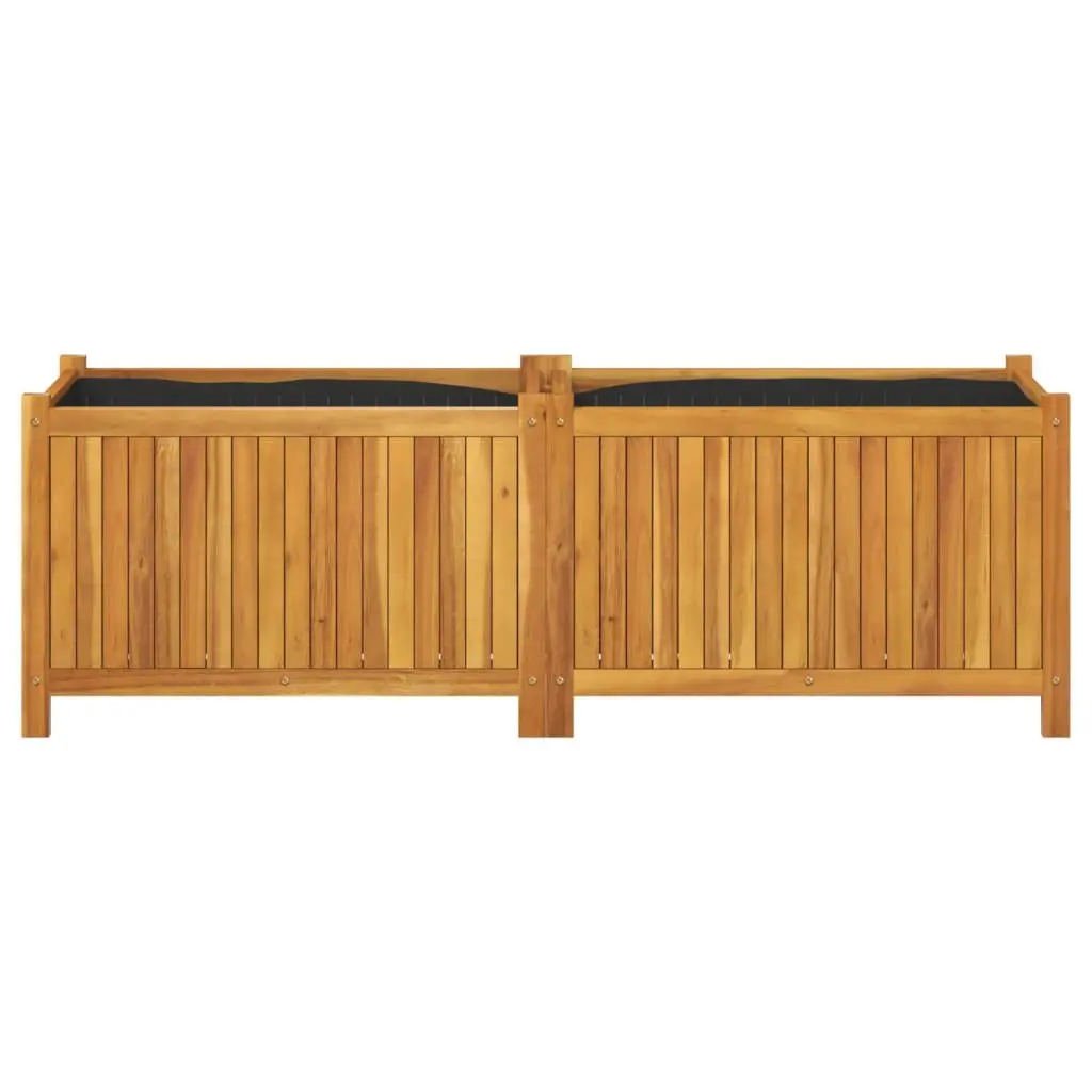Garden Planter Box Acacia Wood 153 x 38.5 x 50 cm Brown Outdoor