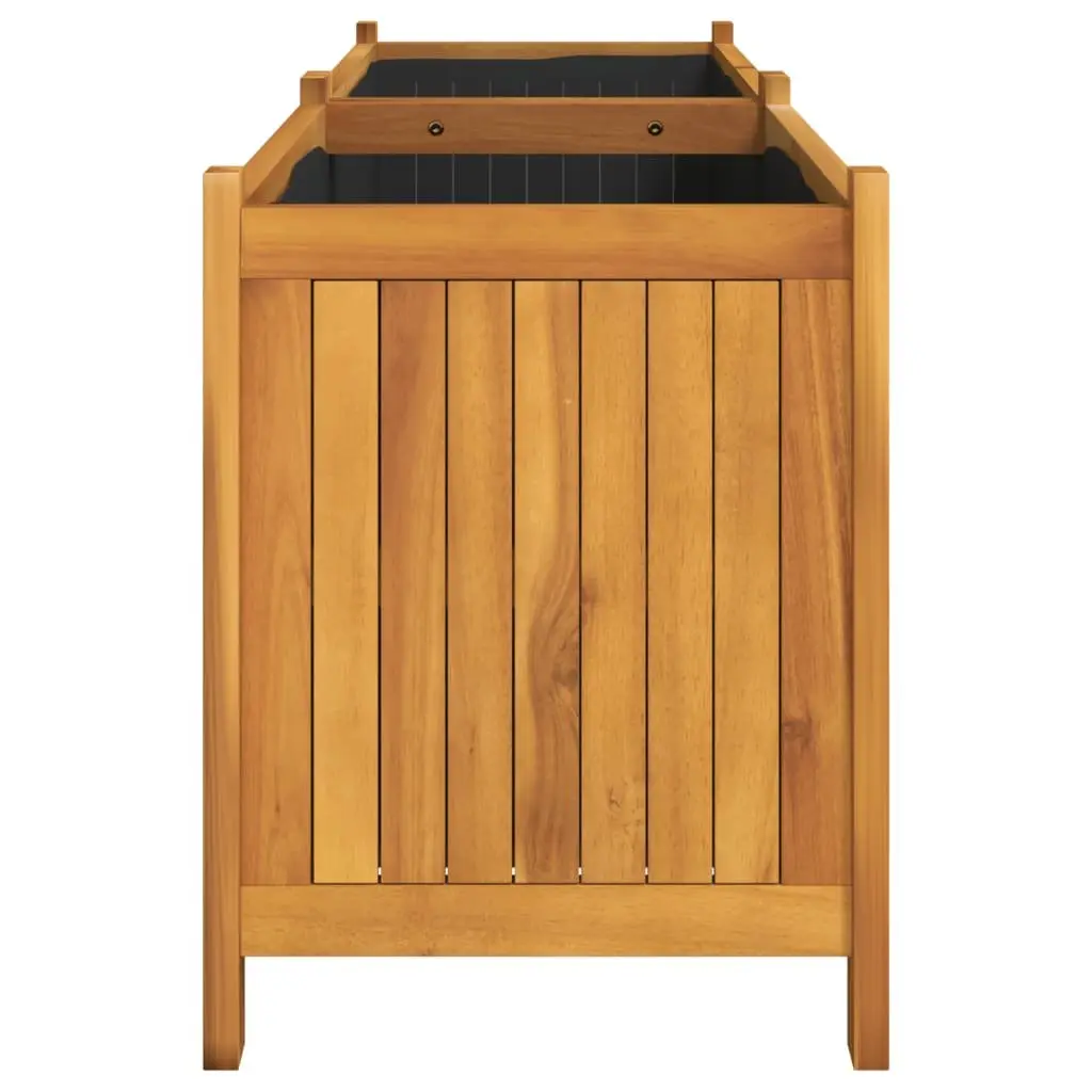 Garden Planter Box Acacia Wood 153 x 38.5 x 50 cm Brown Outdoor