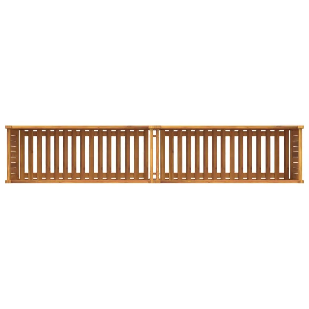 Garden Planter Box Solid Acacia Wood 199x38.5x50 cm Brown