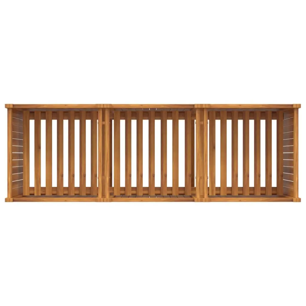Acacia Wood Garden Planter Box Outdoor 150x50x75 cm Raised Bed Brown