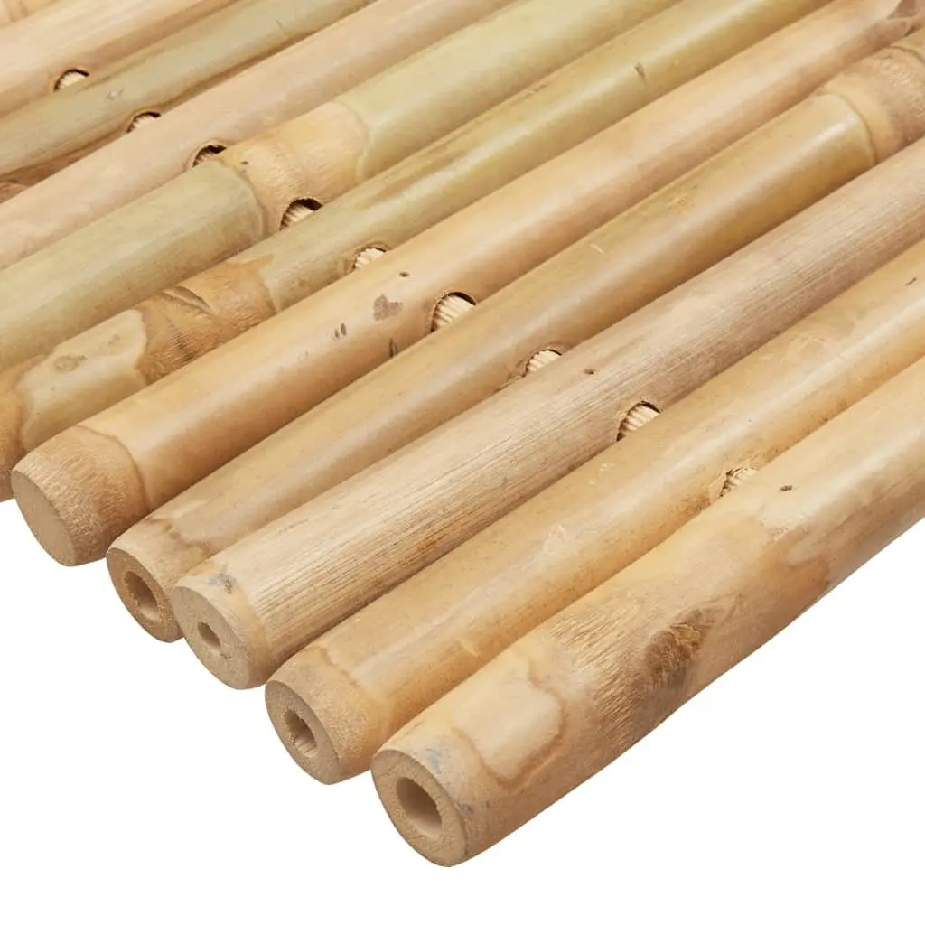 Bamboo Bath Mats 50x35 cm Brown Non-slip Floor Mat 2 Piece Set