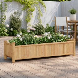 Versatile Bamboo Planter Box 100x30x25cm for Gardens