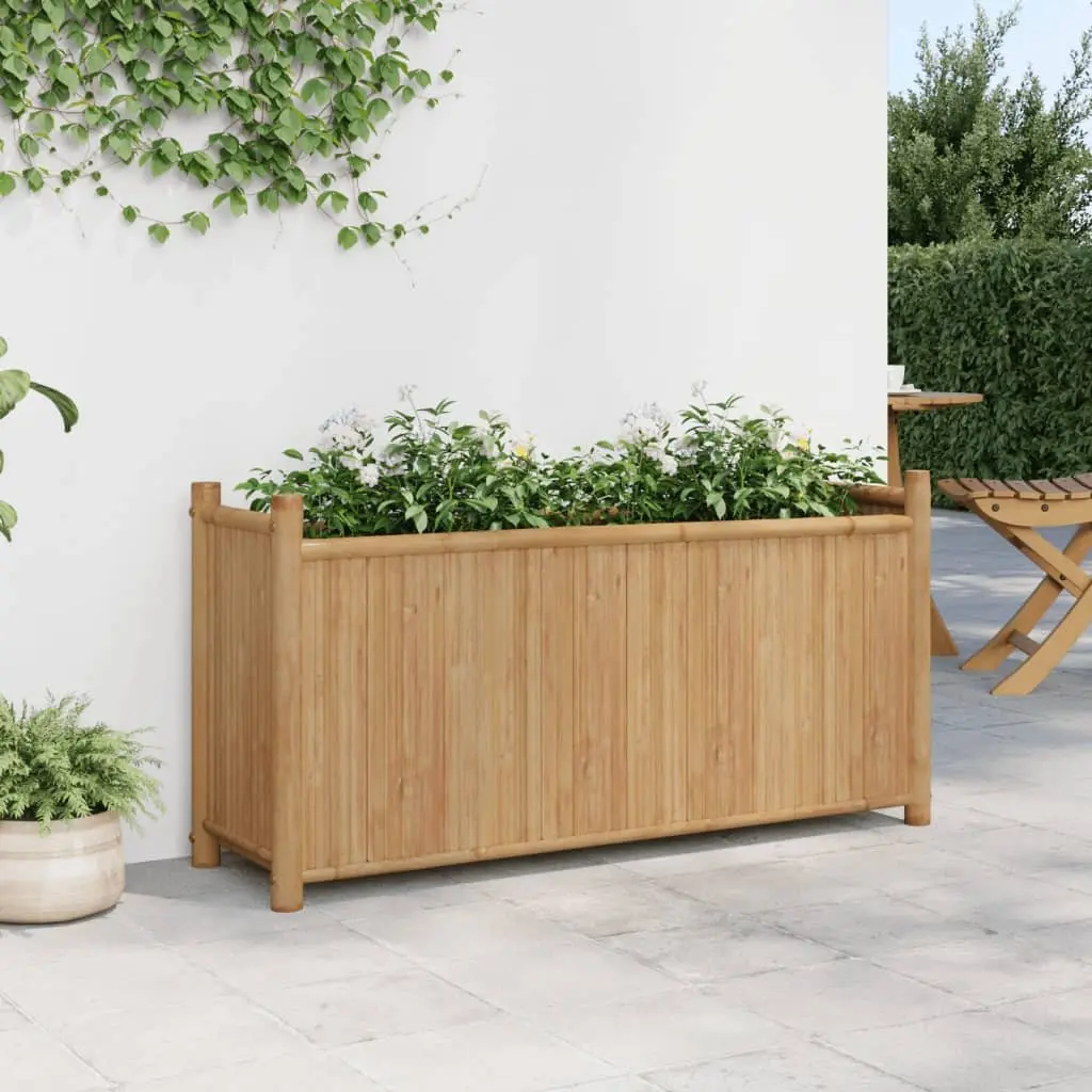 Bamboo Planter Box 100x30x50cm Garden Raised Bed Outdoor Flowers Vegetables