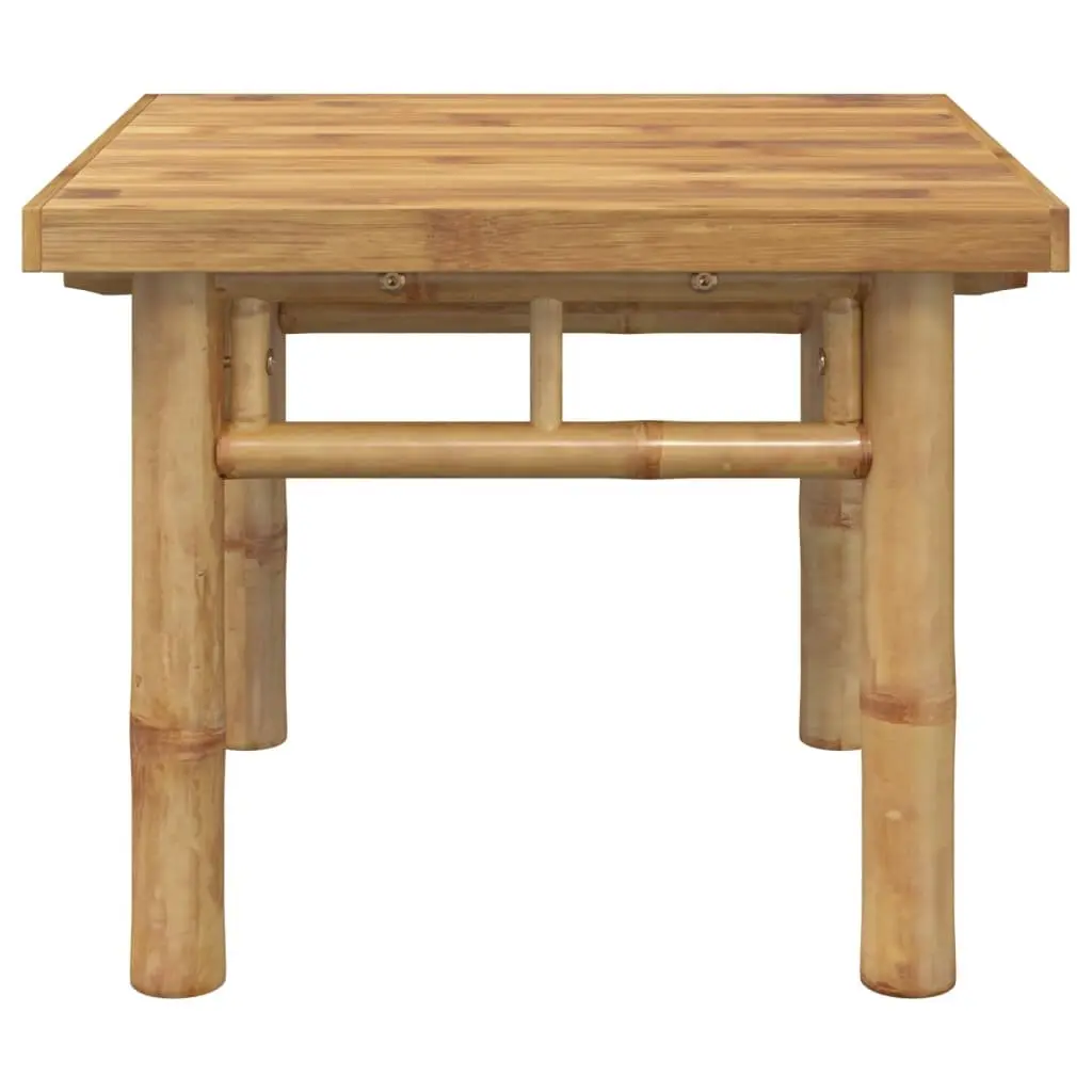 Coffee Table 45x45x35 cm Brown Bamboo Slat Design Indoor Outdoor Accent Side