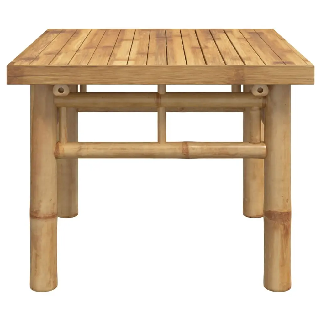 Coffee Table 45x45x35 cm Brown Bamboo Slat Design Indoor Outdoor Accent Side