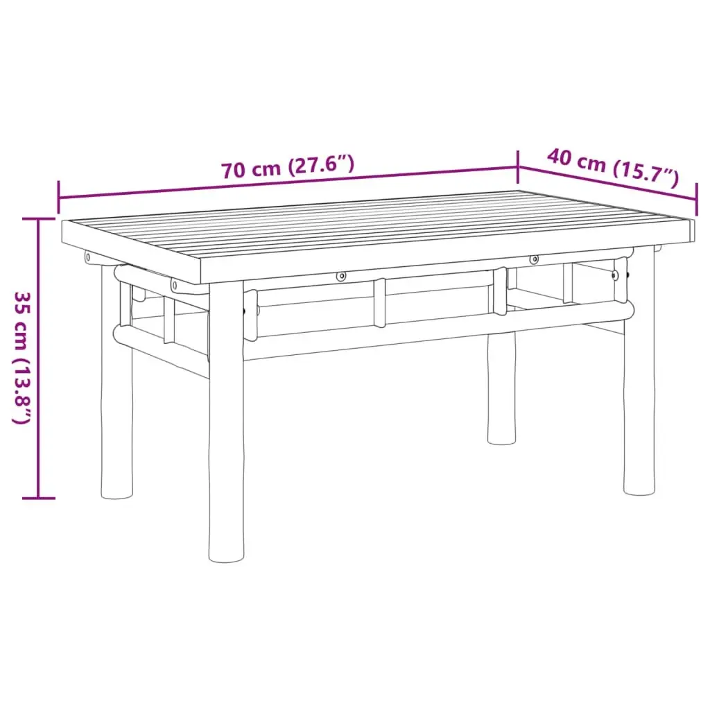 Bamboo Coffee Table for Indoor and Outdoor Use
