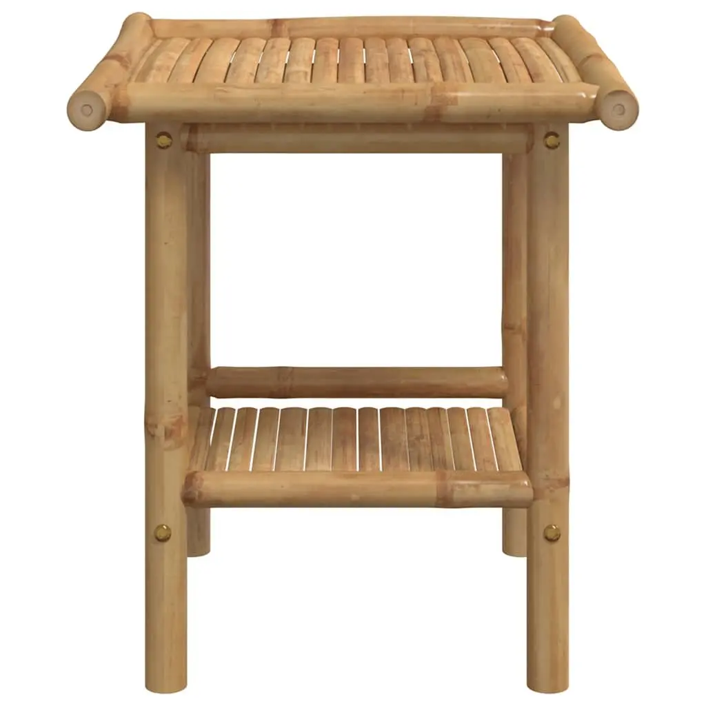 Coffee Table 45x45x45 cm Brown Bamboo Side Storage Accent Furniture Indoor