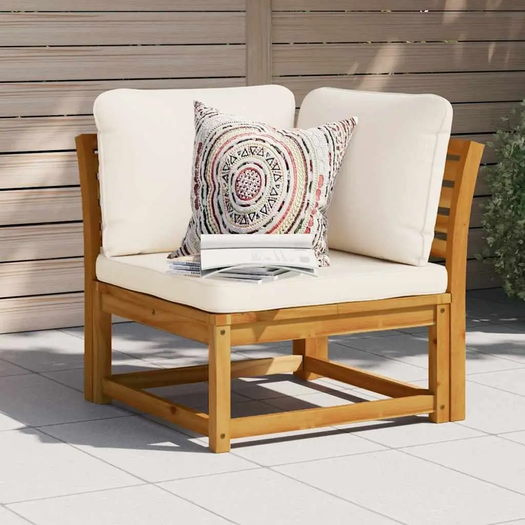 Outdoor Sectional Sofa Corner Unit Solid Acacia Wood 73 x 73 x 65 cm Brown