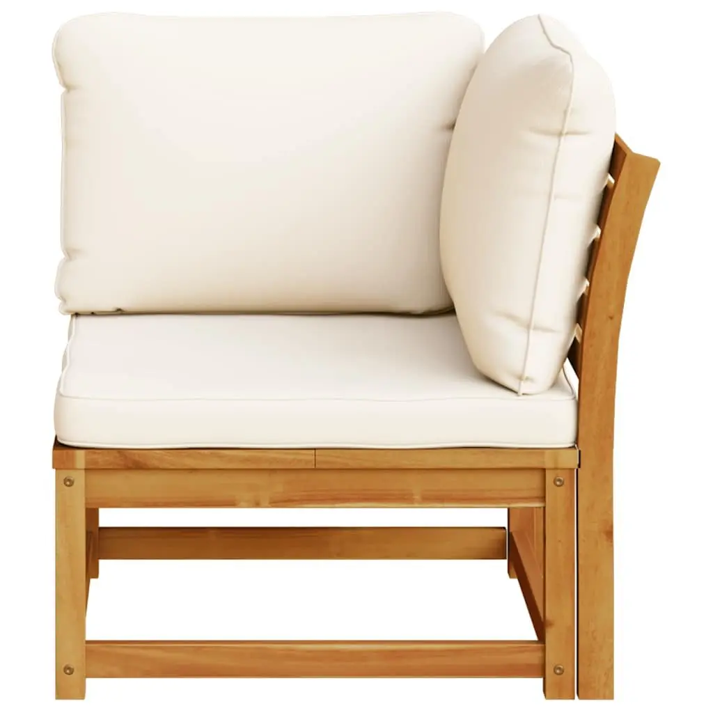 Outdoor Sectional Sofa Corner Unit Solid Acacia Wood 73 x 73 x 65 cm Brown