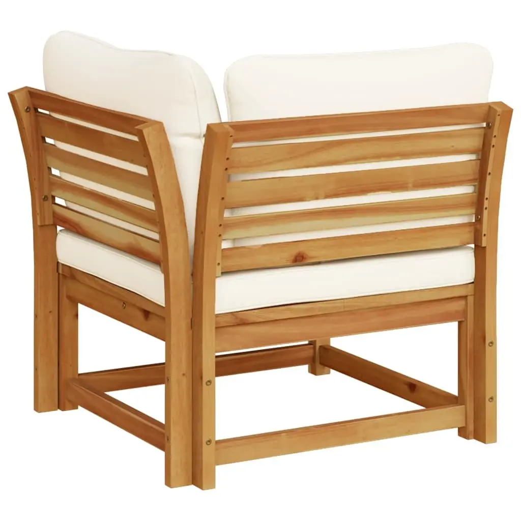 Outdoor Sectional Sofa Corner Unit Solid Acacia Wood 73 x 73 x 65 cm Brown