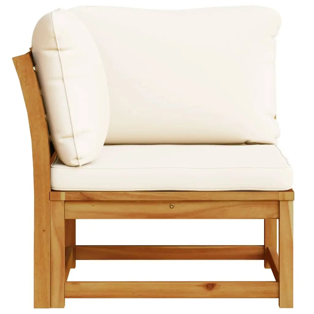 Outdoor Sectional Sofa Corner Unit Solid Acacia Wood 73 x 73 x 65 cm Brown