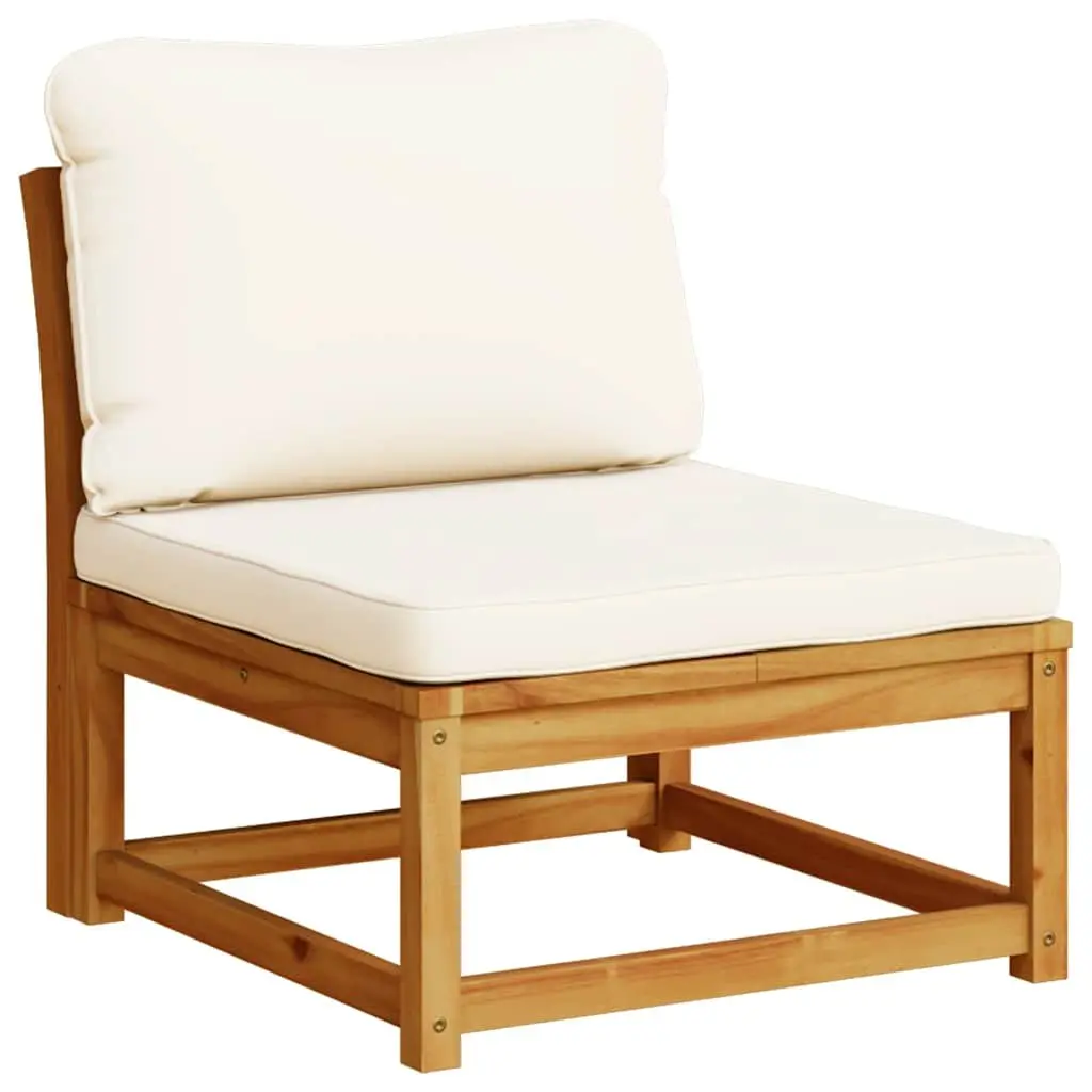 Outdoor Sectional Sofa Unit Garden Furniture Solid Wood Brown Cushions Modular