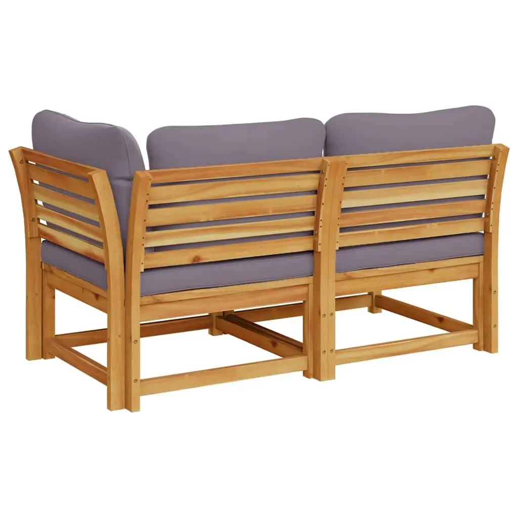 Outdoor Sectional Sofa Lounge Set Garden Patio Furniture with Cushions 2 Piece
