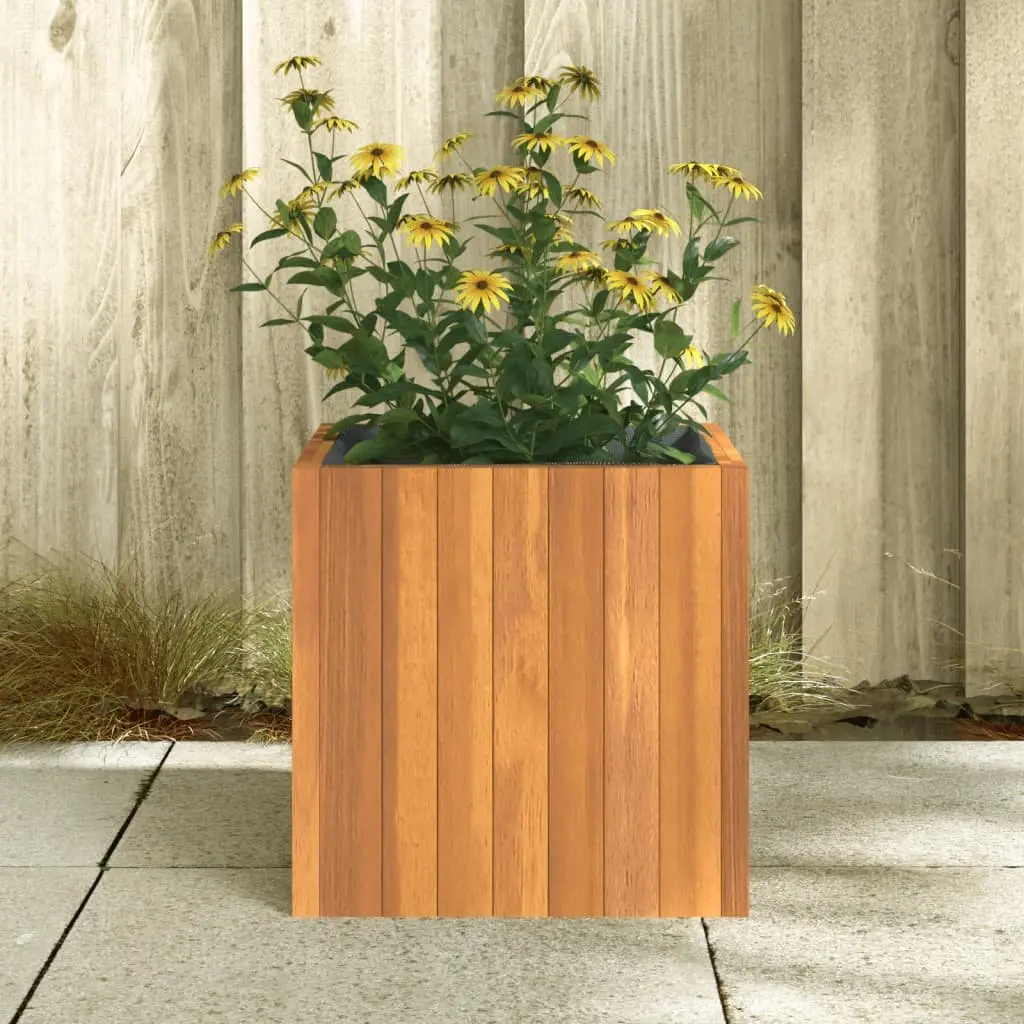 Garden Planter Box Solid Acacia Wood 35cm Brown Indoor Outdoor Decoration