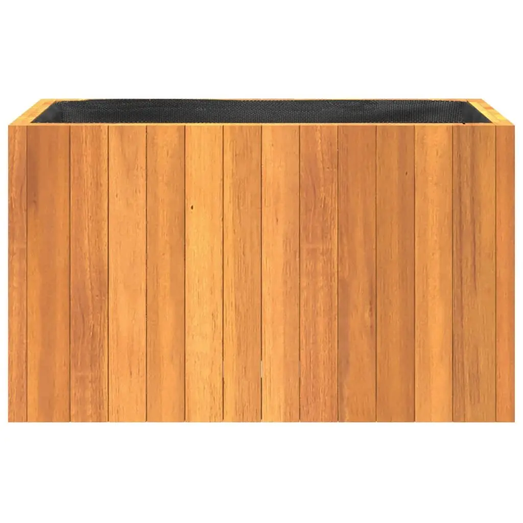Garden Planter Box Acacia Wood Outdoor Container Brown 59x27.5x35cm Durable for Flowers Plants