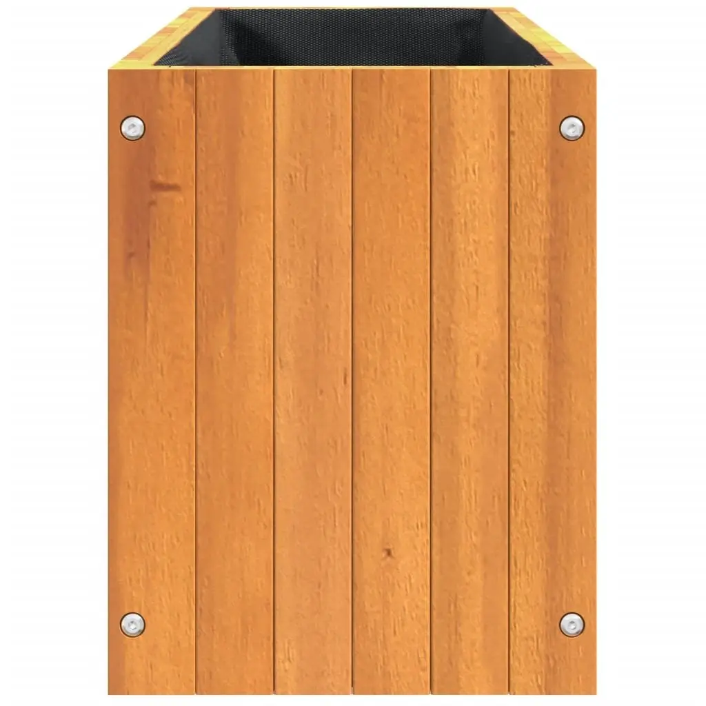 Garden Planter Box Acacia Wood Outdoor Container Brown 59x27.5x35cm Durable for Flowers Plants