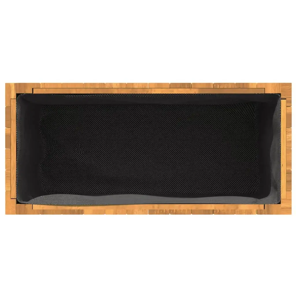 Garden Planter Box Acacia Wood Outdoor Container Brown 59x27.5x35cm Durable for Flowers Plants