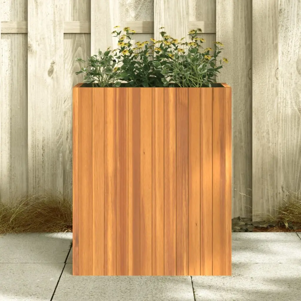 Garden Planter Box Solid Acacia Wood 59 x 27.5 x 70 cm Brown