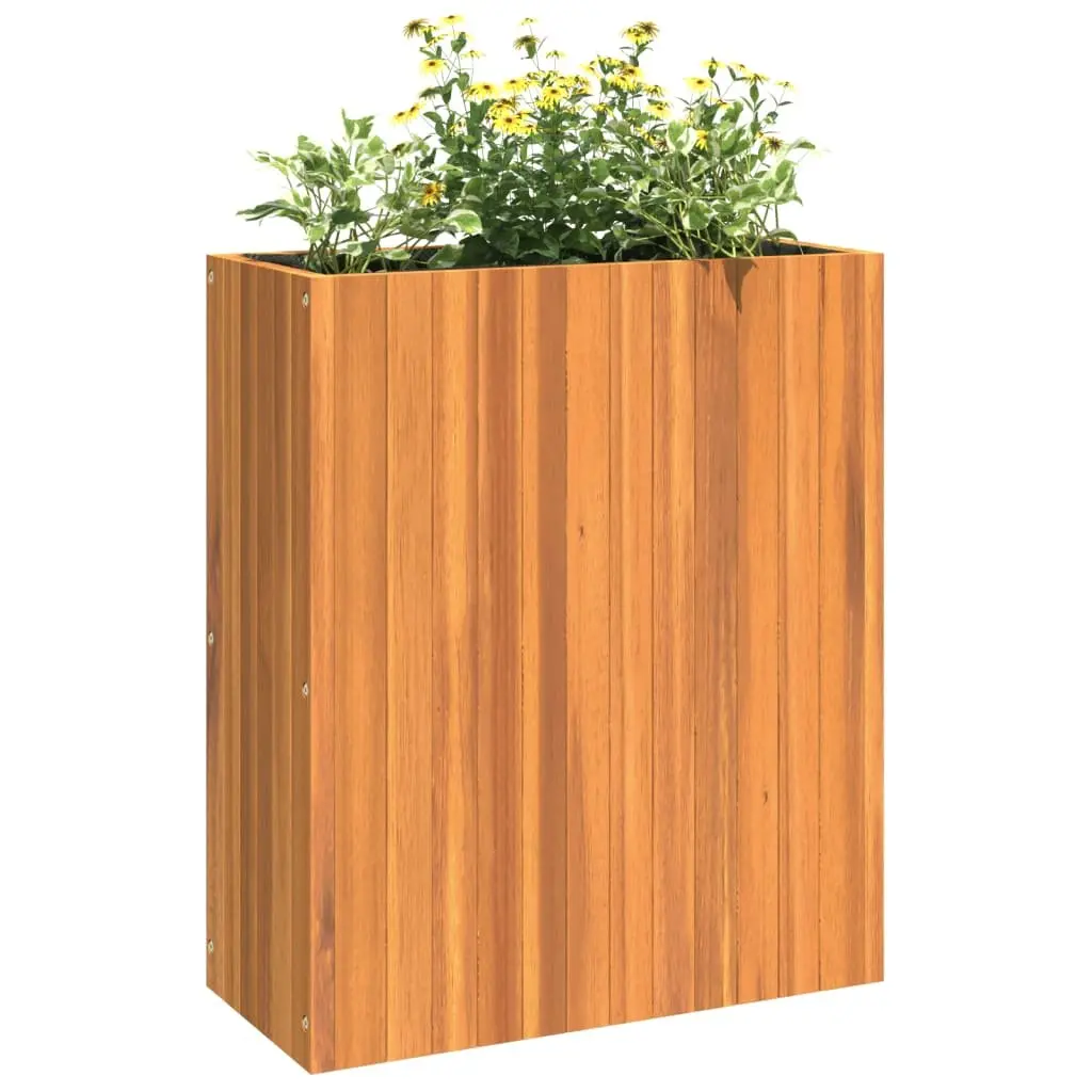Garden Planter Box Solid Acacia Wood 59 x 27.5 x 70 cm Brown