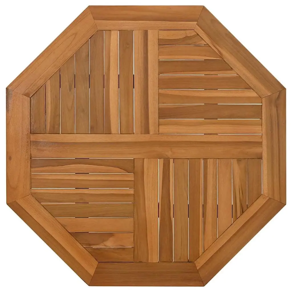 Octagonal Teak Wooden Table Top 60x60cm Brown Outdoor Dining Replacement Parasol