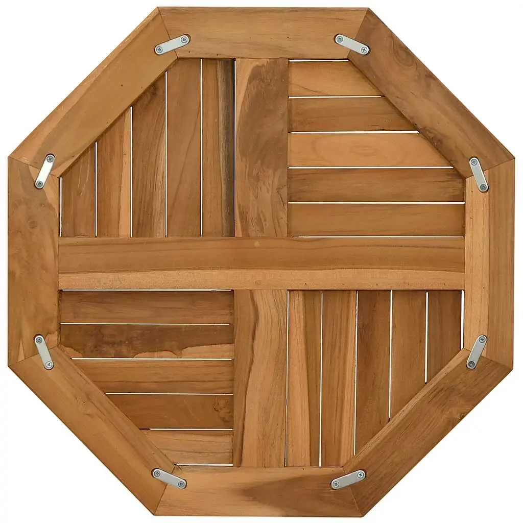 Octagonal Teak Wooden Table Top 60x60cm Brown Outdoor Dining Replacement Parasol