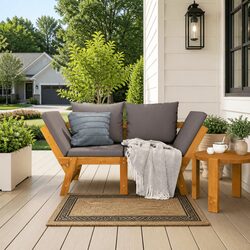 Garden Bench with Cushions for Outdoor Living