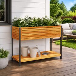 Practical Garden Planter with Integrated Shelf for Any Home