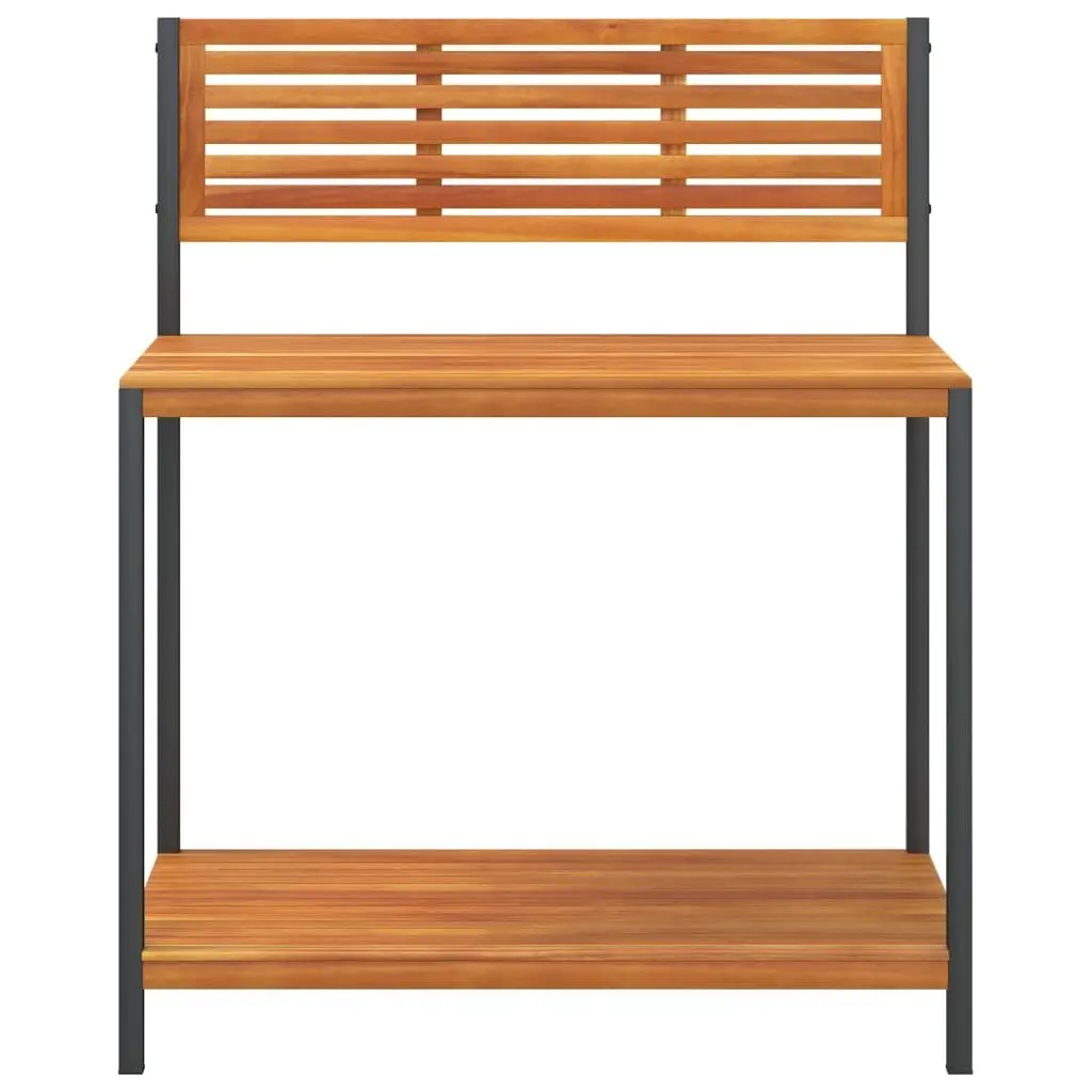 Garden Work Table 90x50x110cm Plant Potting Bench with Shelves Storage