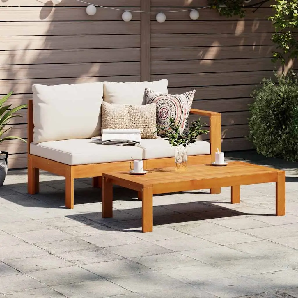 Outdoor Garden Table 100x50x27 cm Brown Solid Wood Acacia Patio Furniture