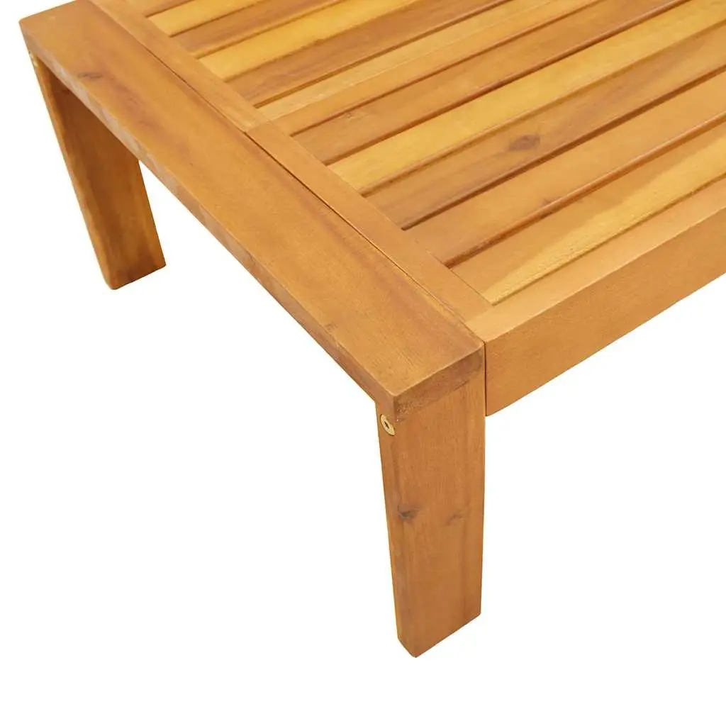 Outdoor Garden Table 100x50x27 cm Brown Solid Wood Acacia Patio Furniture