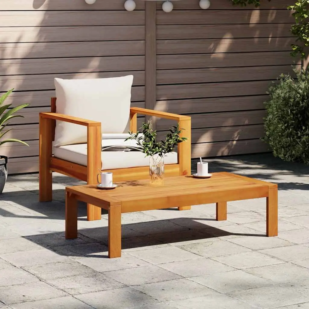 Outdoor Garden Chair Solid Wood Acacia Brown Cushions Patio Seating Furniture