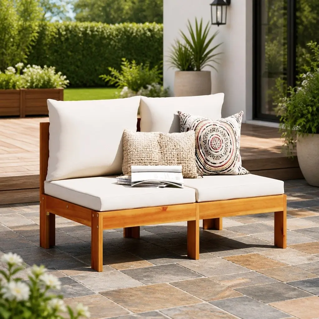 2-Seater Garden Sofa for Outdoor Use