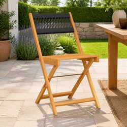 Black Folding Bistro Chairs Set for Outdoor Spaces