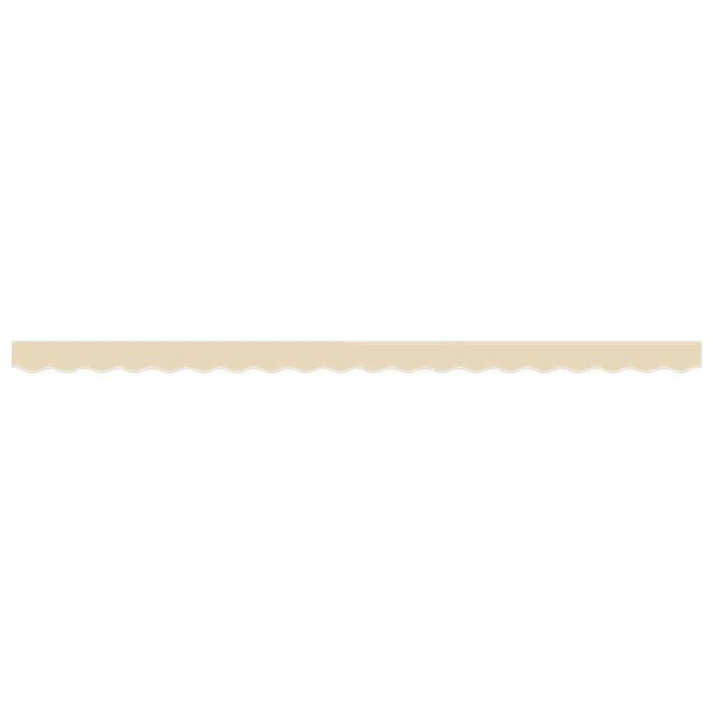 Replacement Awning Valance Fabric Polyester 4.5m Cream Stripe Water UV Resistant