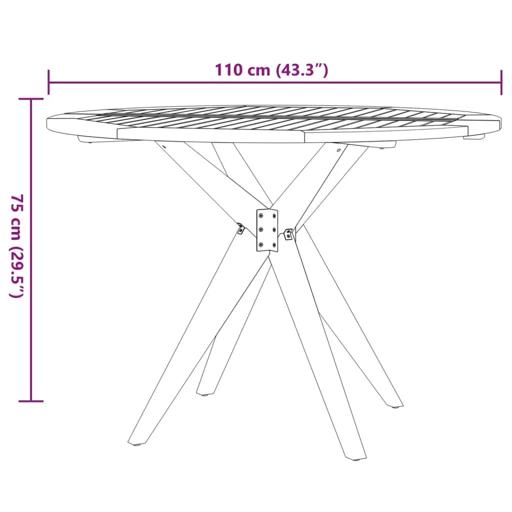 Round Garden Table for Outdoor Use