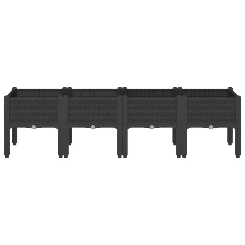 Black Raised Garden Planter 160x40x42cm