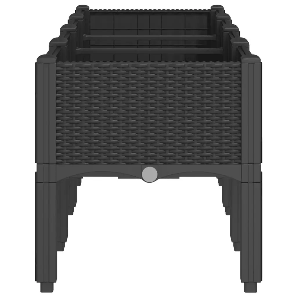 Black Raised Garden Planter 160x40x42cm