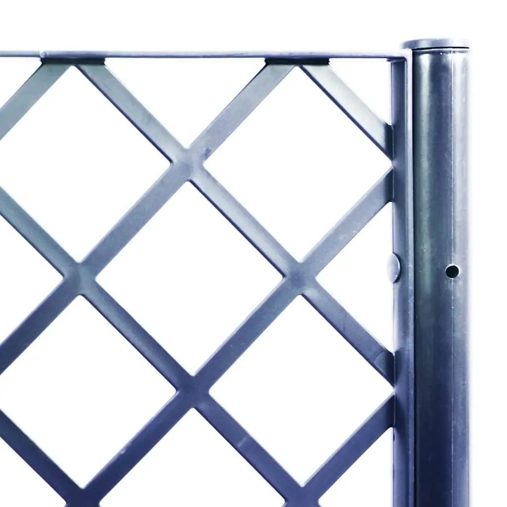 Garden Planter Polypropylene 120 x 40 x 142 cm Grey with Trellis Support for Climbing Plants