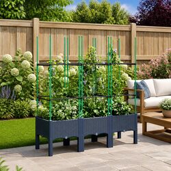 Practical Garden Planter with Trellis for Outdoor Use
