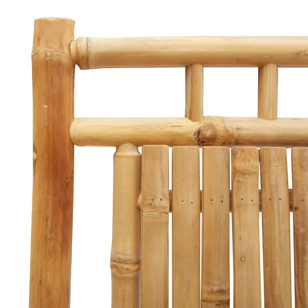 Folding Garden Chairs 2 pcs Bamboo Outdoor Seating Armrests Backrest Patio