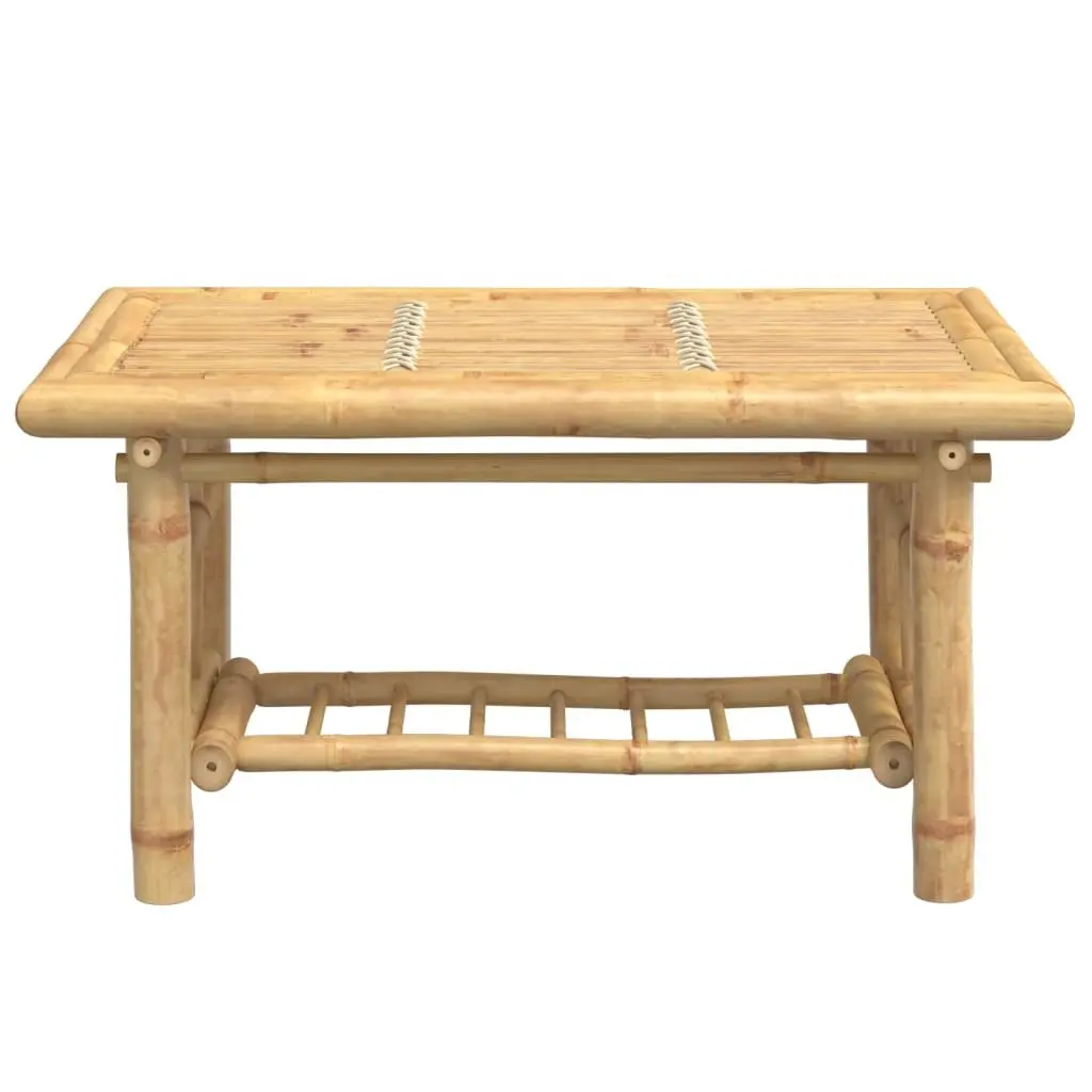 Bamboo Coffee Table Brown 70x45x36 cm Accent Side Table for Living Room Storage